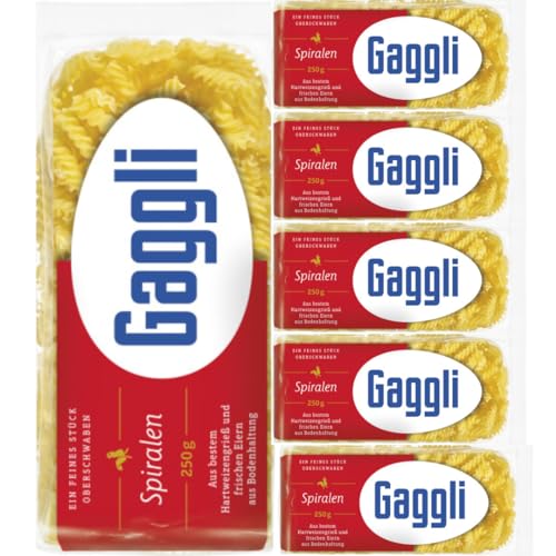 Gaggli Spiralen Pasta Nudeln 250 gramm x 6 Stück von Pufai