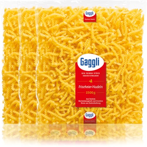 Gaggli Spiralen pasta nudeln 2500 gramm x 3 Stück von Pufai