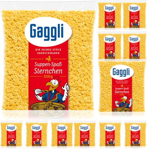 Gaggli Sternchen Nudeln pasta nudeln 250 gramm x 12 Stück von Pufai