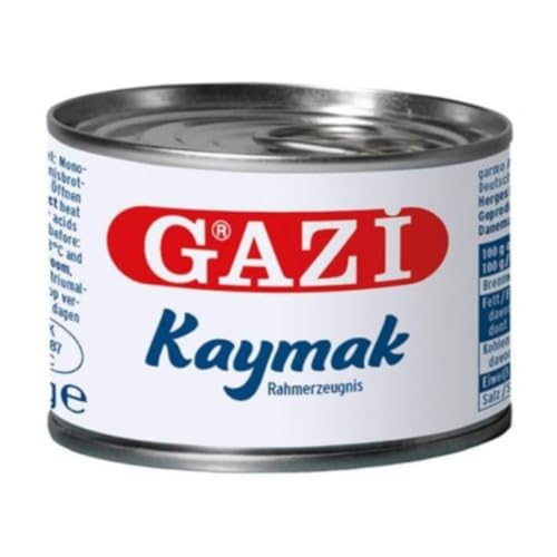 Gazi Creme Kaymak Cremeprodukt 100% KUHMILCH Fettgehalt von 23% 170 Gramm mit Pufai Lebensmittelgeschäft von Pufai