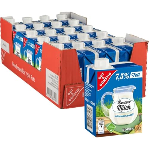 Gut&Günstig Kondensmilch Kaffeetraum 7.5% Fett im 320 Mililiter x 20 STÜCK mit Pufai Grocery Gratis von Pufai