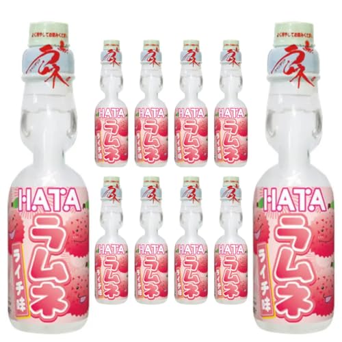 Hata Lychee Ramune Soda Japan Limonade Lemonade 200 Milliliter x 10 Stück von Pufai