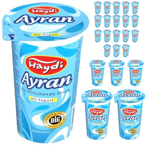 Haydi, Joghurtgetränk Ayran anatolischer Joghurt-Drink Nach Anatolischer Art, Sonderproduktionsgetränk 250 Mililiter x 24er von Pufai