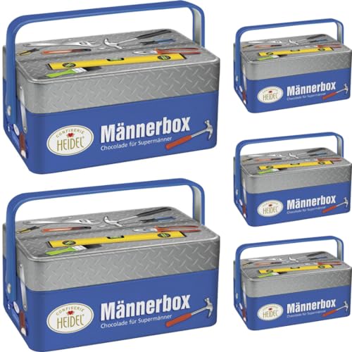 Heidel Männerbox Chocopralinen mit Milchcremefüllung für Supermänner Schokolade 86 Gramm X 5 STÜCK von Pufai