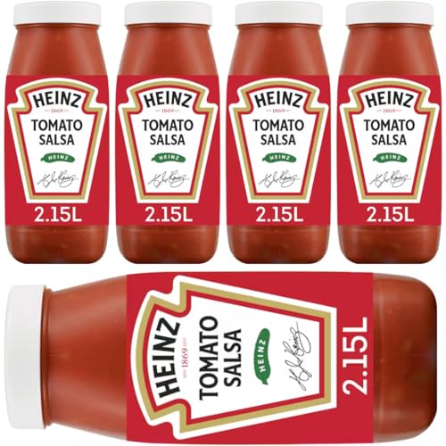 Heinz Tomato Salsa Fruchtig, pikante Sauce auf Tomatenbasis mit großen Stücken roter und grüner Paprika und Zwiebeln 2,15 Lt x 5 STÜCK + pufai von Pufai