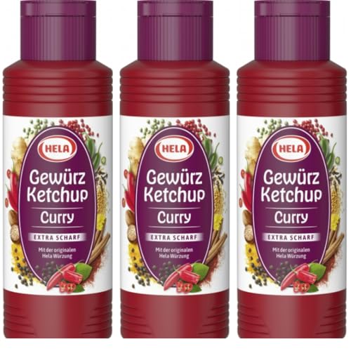 Hela Gewürz Ketchup Curry Extra scharf 300 Mililiter x 3 STÜCK von Pufai