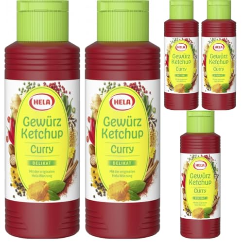 Hela Gewürz Ketchup Curry delikat 300 Mililiter x 5 STÜCK von Pufai