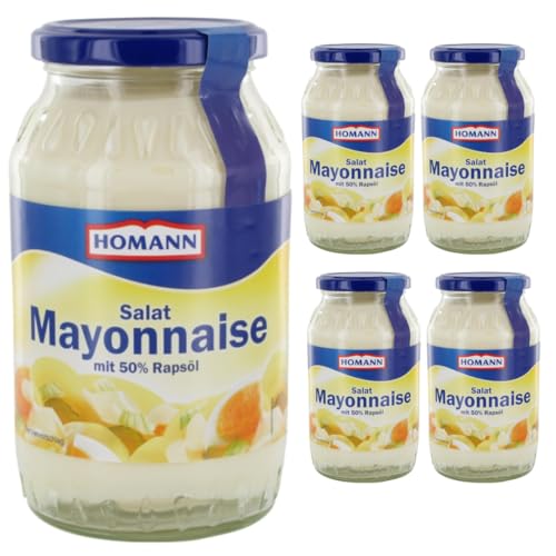 20 STÜCK X Homann Salat Mayonnaise 500 Mililiter x 5 STÜCK von Pufai