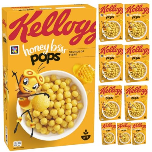 Honey Bssss Pops Cerealien Muesli Cornflakes 400 gramm x 10 Stück von Pufai