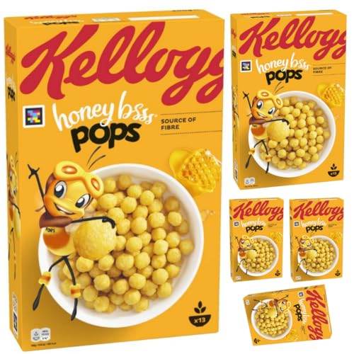 Honey Bssss Pops Cerealien Muesli Cornflakes 400 gramm x 5 Stück von Pufai