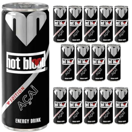 Hot Blood Energiegetränk Energy Drink Acai 250 ML x 15 Stück von Pufai