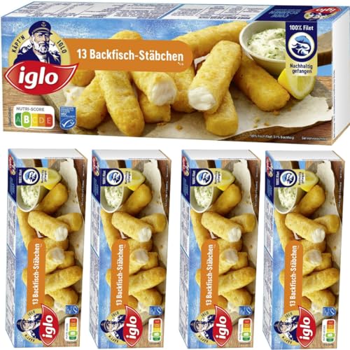 Iglo Backfischstäbchen 364 Gramm x 5 STÜCK [Frischegarantie] von Pufai