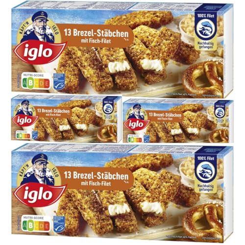 Iglo Brezel-Stäbchen mit Fisch Filet 364 Gramm, 4 Er von Pufai