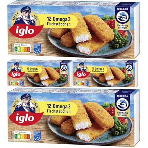 Iglo Fischstäbchen Omega 3 Fisch Filet 360 Gramm, 4 Er von Pufai