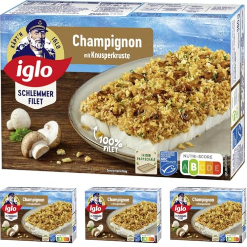 Iglo Schlemmer Filet Champignon Fisch Filet 380 Gramm, 4 Er von Pufai