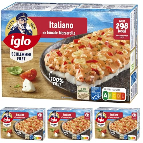 Iglo Schlemmer Filet Italiano Fisch Filet 380 Gramm, 4 Er von Pufai