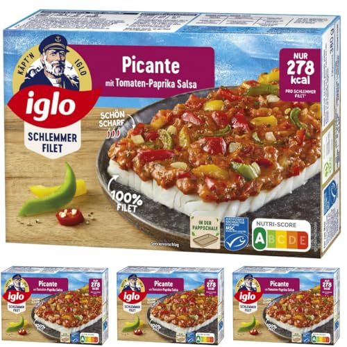 Iglo Schlemmer Filet Picante Fisch Filet 380 Gramm, 4 Er von Pufai