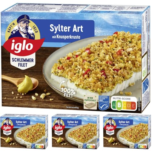 Iglo Schlemmer Filet Sylter Art Fisch Filet 380 Gramm, 4 Er von Pufai