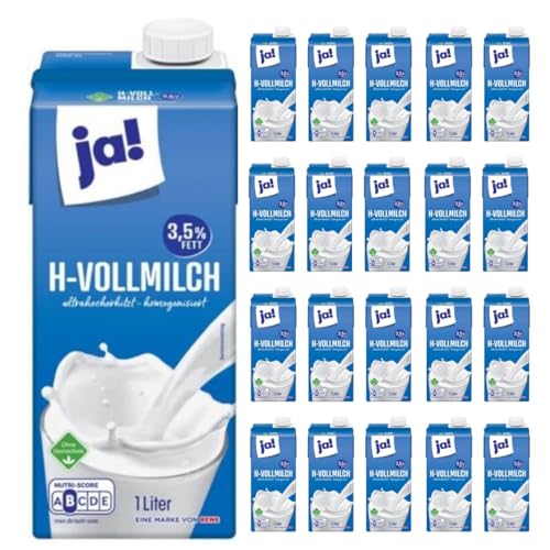 Ja! Milch 3,5% Fett Leckere Kuhmilch je Packung 1 Liter 21 Stück Kuhmilch x 21 Packung von Pufai