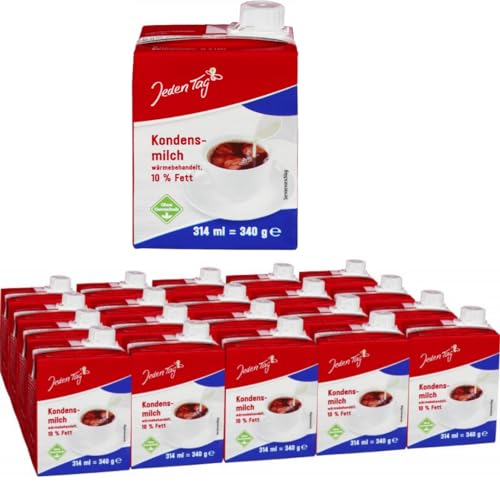 Jeden Tag Kondensmilch Kaffeetraum 10% Fett im 320 Mililiter x 20 STÜCK mit Pufai Grocery Gratis von Pufai