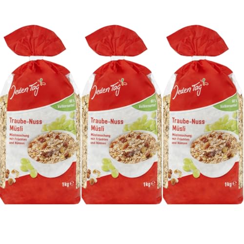 Jeden Tag Traube-Nuss-Müsli 1000 gramm x 3 STÜCK von Pufai