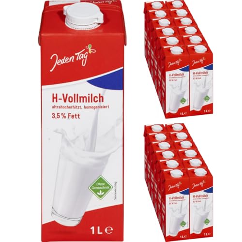 Jeden Tag haltbare milch H-Vollmilch 3,5% Fett 1000 Mililiter x 24 STÜCK mit Pufai Grocery von Pufai