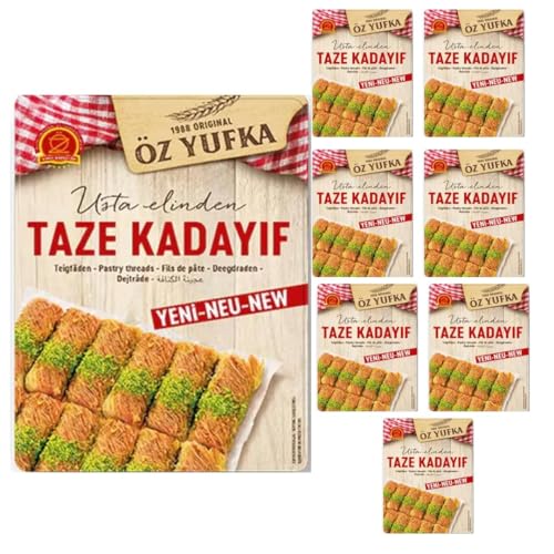 Kadayıf Teigfäden hauchdünn taze kadayıf 400 g x 8 Stück von Pufai