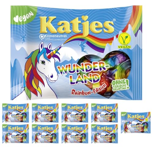 Katjes Wunderland Rainbow-Edition Fruchtgummi VEGAN 200 gr x 10 STÜCK von Pufai