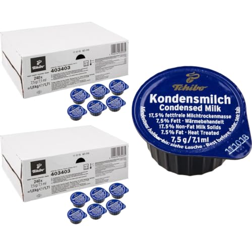 Kondensmilch Kaffeetraum 7.5% Fett in Tassenportionen 7,5 Gramm x 480 STÜCK mit Pufai Grocery Gratis von Pufai