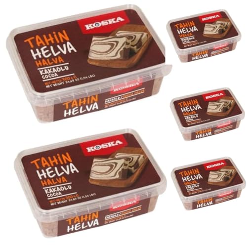 Koska Kakao-Halva, Türkische Süßwarenspezialität aus kakao 350 gr x 5 STÜCK von Pufai