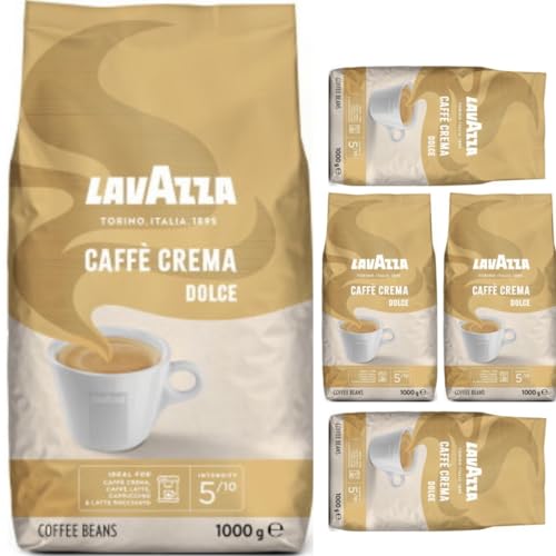 Lavazza Caffe Crema Dolce Bohne Bohnen Coffee Kaffee 1000 gramm x 5 STÜCK von Pufai