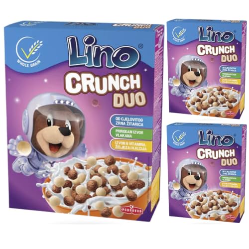 Lino Crunch Duo Muesli Cornflakes Cerealien 225 gramm x 3 Schachtel von Pufai