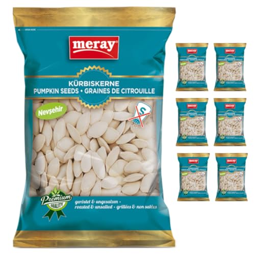 Meray Kürbiskerne Nevsehir Geröstet Ungesalzen Pumpkin Seeds 200 Gramm x 7 Stück von Pufai