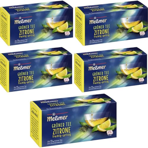 Meßmer Grüner Tee Zitron Tee 25 ST x 5 er Pack von Pufai