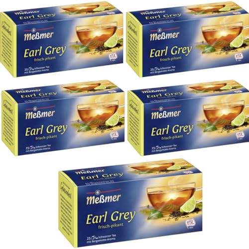 Meßmer Tee Earl Grey Tee 25 ST x 5 er Pack von Pufai