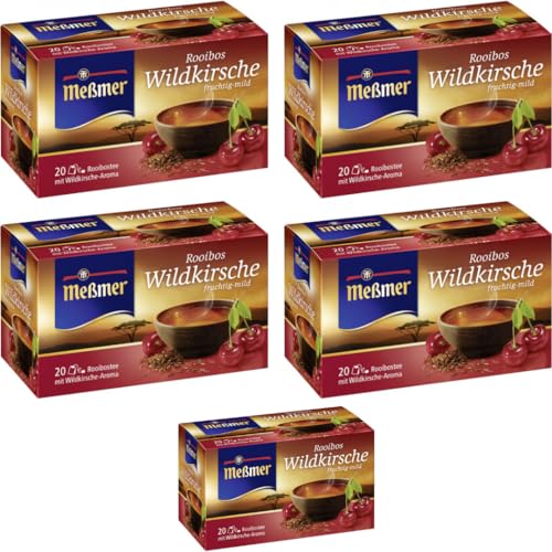 Meßmer Tee Rooibos Wildkirsche Tee 20 ST x 5 er Pack von Pufai