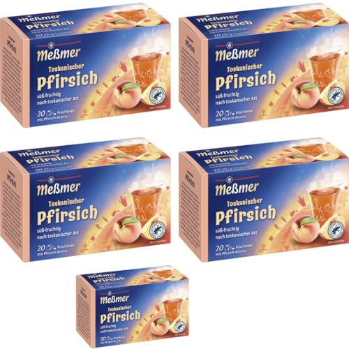 Meßmer Toskanischer Pfirsich Tee 20 ST x 5 er Pack von Pufai