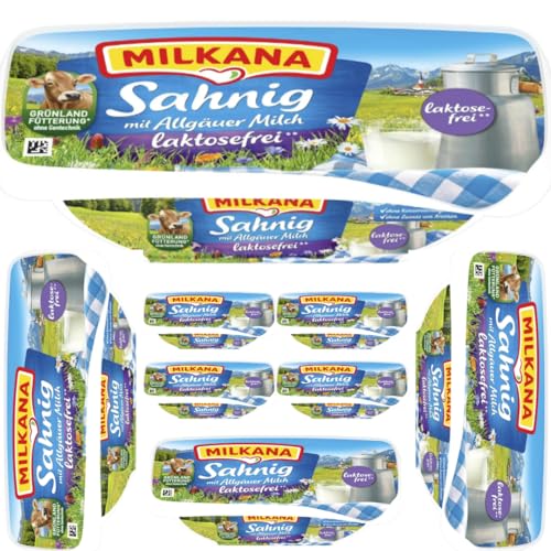 Milkana Sahnig Frischkäse käse Laktosefrei 150 gramm x 8 STÜCK [Frischegarantie] von Pufai