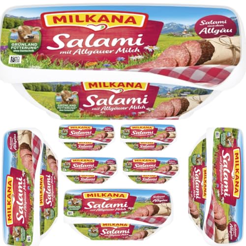 Milkana Schmelzkäse Salami Frischkäse käse 190 gramm X 8 STÜCK [Frischegarantie] von Pufai