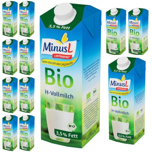 Minus H-Milch 3,5% Fett laktosefrei 1000 mililiter x 12 Stück von Pufai