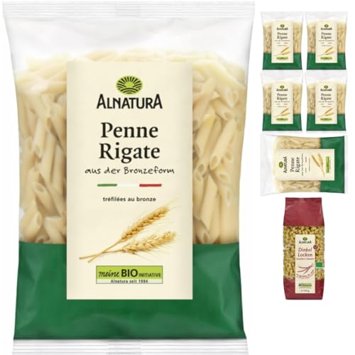 Mit Pufai Grocery, Alnatura Penne Rigate Nudeln pasta nudeln 500 gramm x 6 Stück + 500 Gramm Dinkel Locken von Pufai