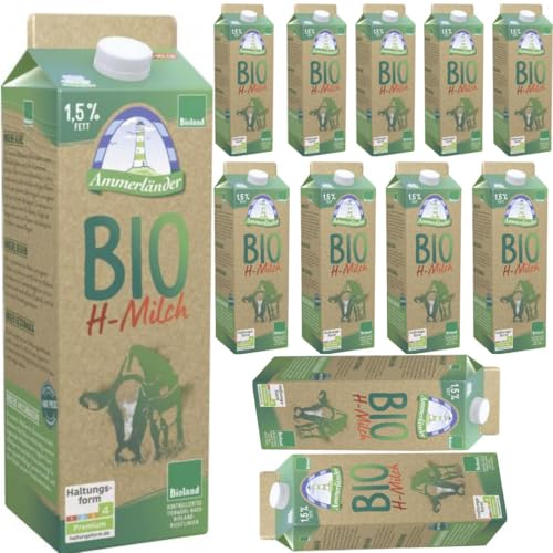 Mit Pufai Grocery, Ammerländer Unsere Haltbare Milch 1,5% Fett haltbare Milch 1000 Mililiter x 12 Stück von Pufai