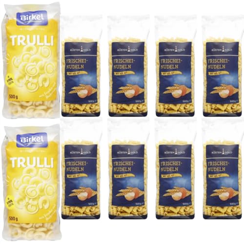 Mit Pufai Grocery, Frischei-Nudeln Shipli 500 Gramm x 8 Packungen + Birkel's No. 1 Trulli Pasta Nudeln 500 gramm x 2 Stück von Pufai