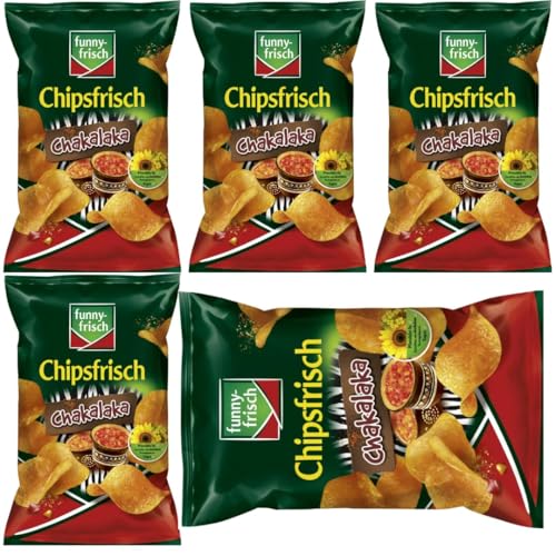 Mit Pufai Grocery, Funny-frisch Chipsfrisch Chakalaka Chips Cracker 150 gramm x 5 Stück von Pufai