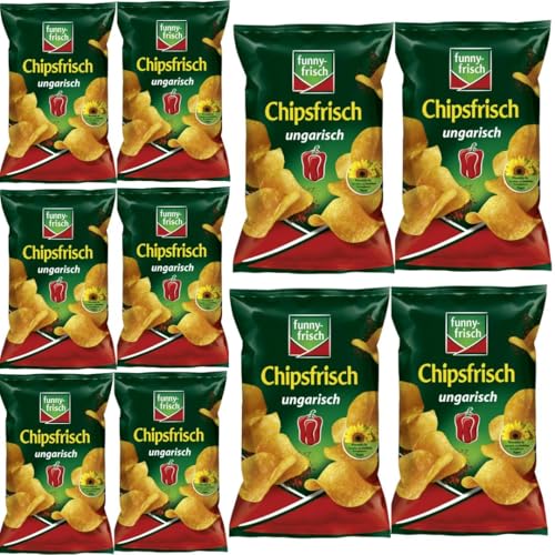 Mit Pufai Grocery, Funny-frisch Chipsfrisch Ungarisch Chips Cracker 150 gramm x 10 Stück von Pufai