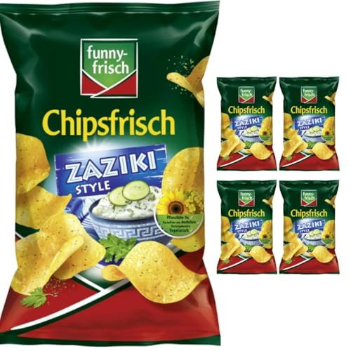 Mit Pufai Grocery, Funny-frisch Chipsfrisch Zaziki Style Chips Cracker 150 gramm x 5 Stück von Pufai