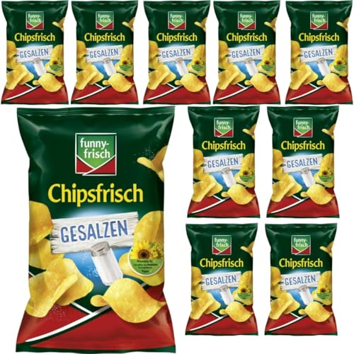 Mit Pufai Grocery, Funny-frisch Chipsfrisch gesalzen Chips Cracker 150 gramm x 10 Stück von Pufai