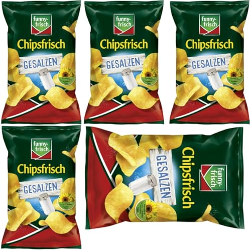 Mit Pufai Grocery, Funny-frisch Chipsfrisch gesalzen Chips Cracker 150 gramm x 5 Stück von Pufai