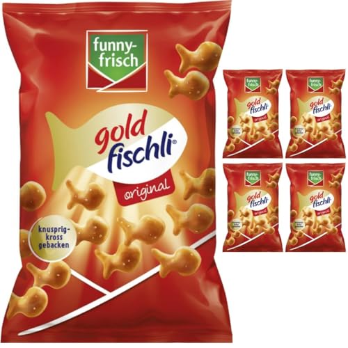 Mit Pufai Grocery, Funny-frisch Gold fischli original 100 gramm Crackers x 5 Stück von Pufai