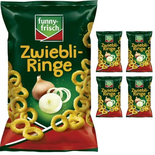 Mit Pufai Grocery, Funny-frisch Zwiebli-Ringe Chips Cracker 80 gramm x 5 Stück von Pufai